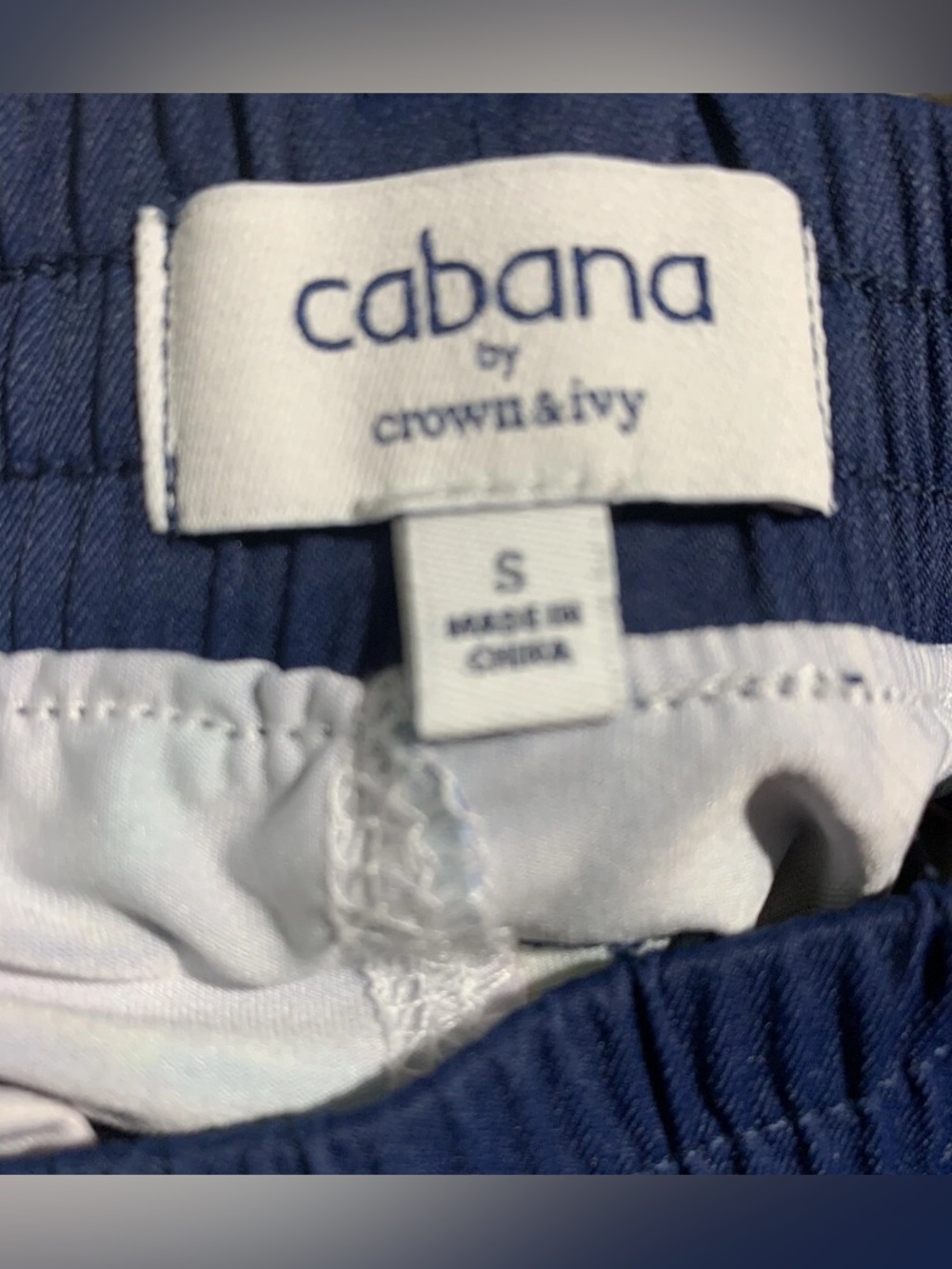 Cabana by Crown & Ivy navy womens nylon shorts size s lined - Picture 5 of 8